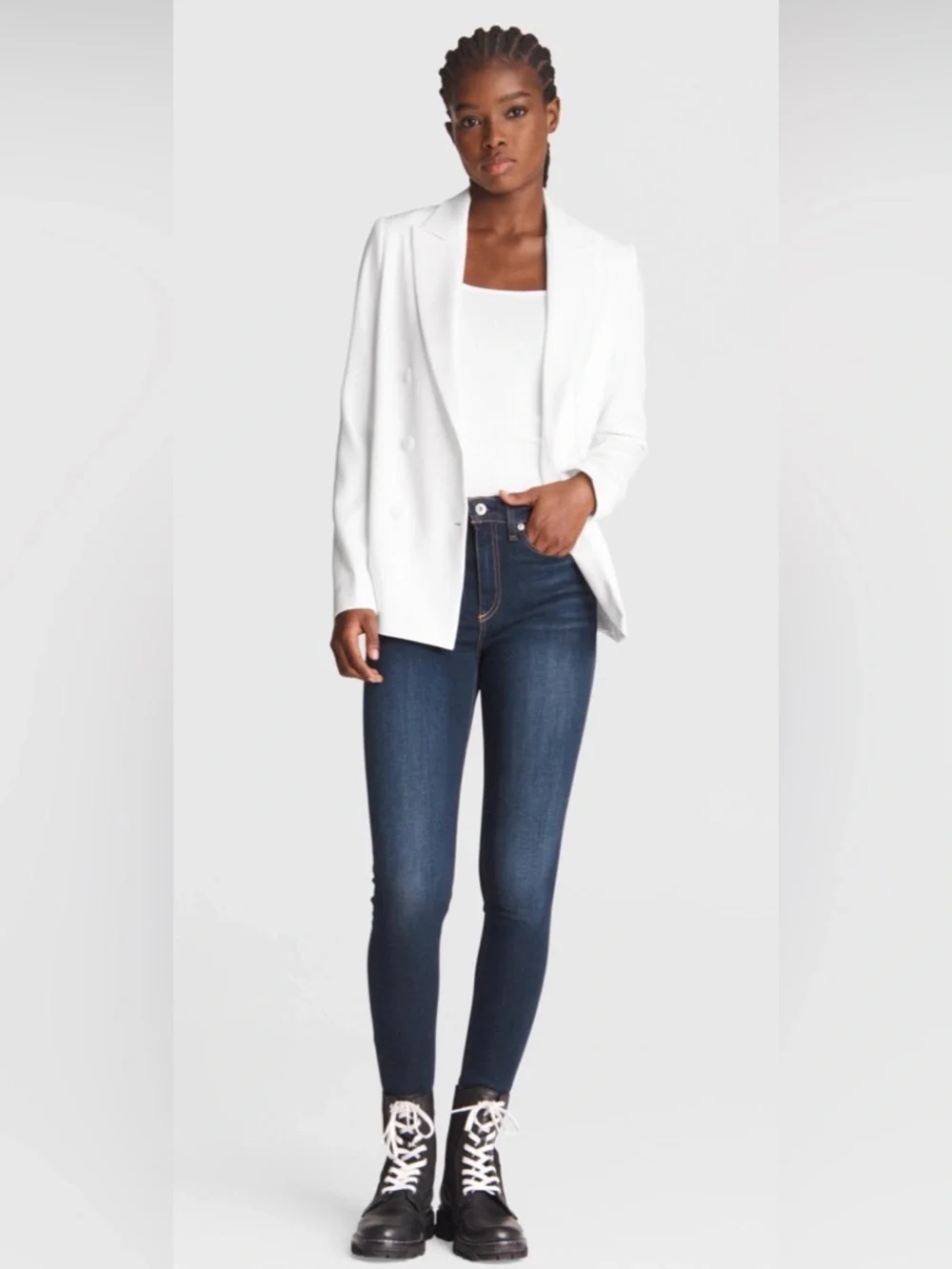 rag & bone Nyx Blazer in White 6 - Picture 2 of 15